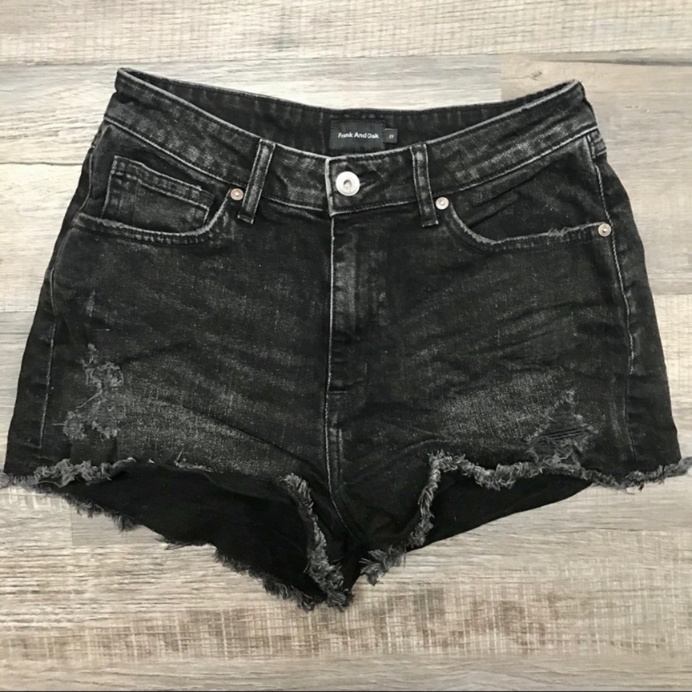 Frank & Oak Black Denim Cutoffs!